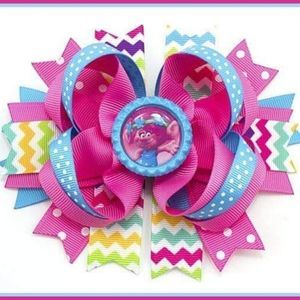 4.5 INCH TROLLS POPPY HAIRBOW NO. 2